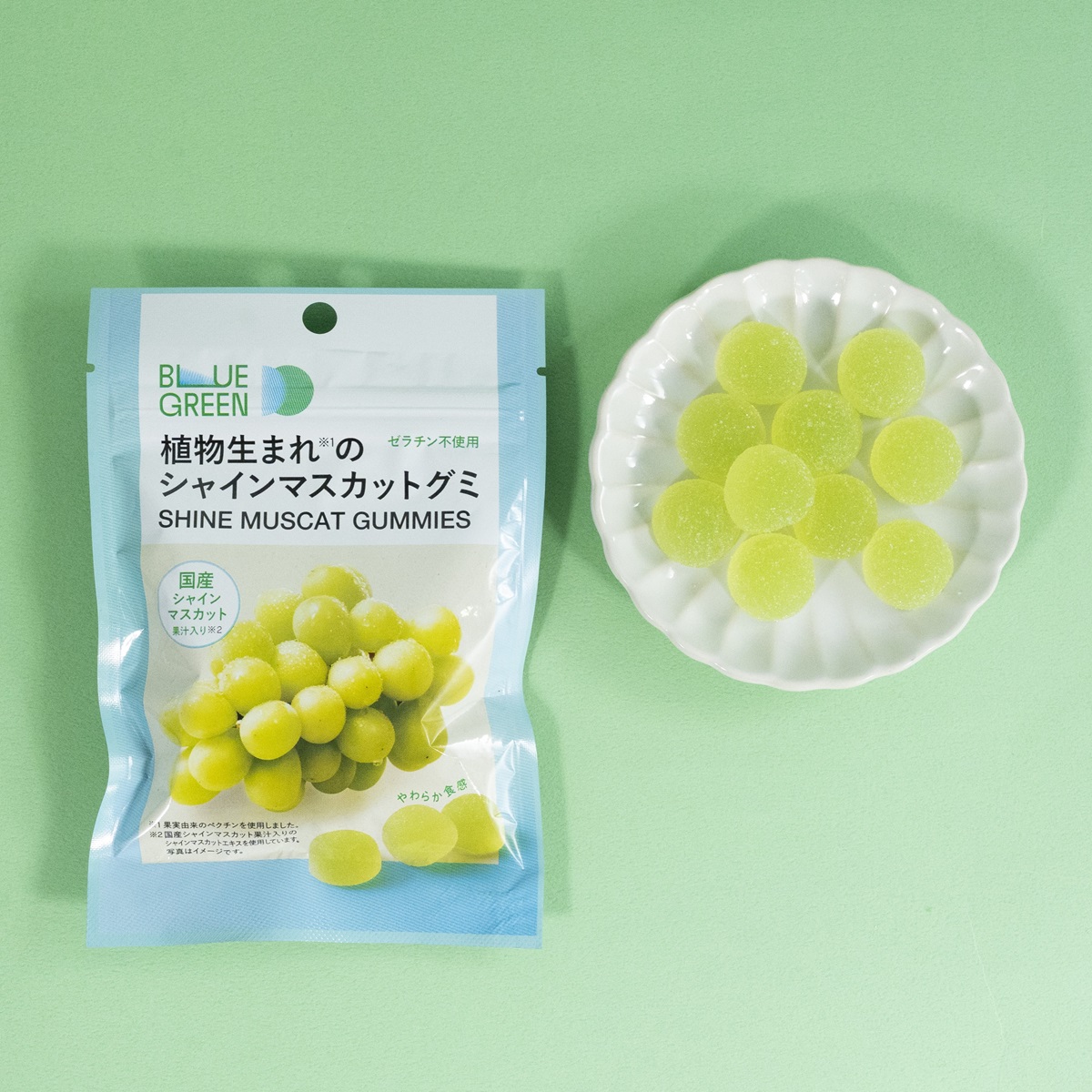 植物生まれのシャインマスカットグミ（159円）