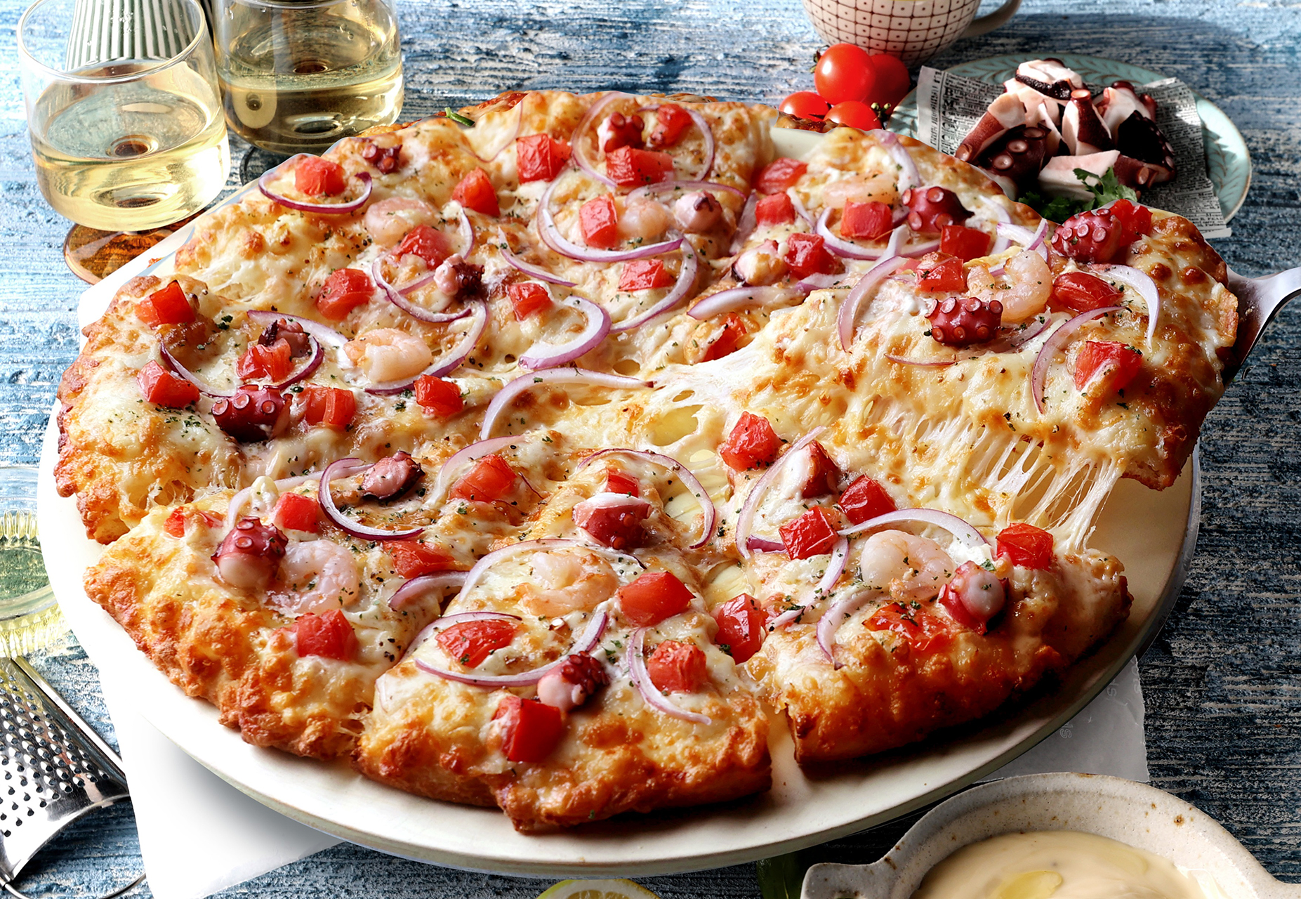 瀬戸内レモンソースと真蛸のプレミアムシーフード