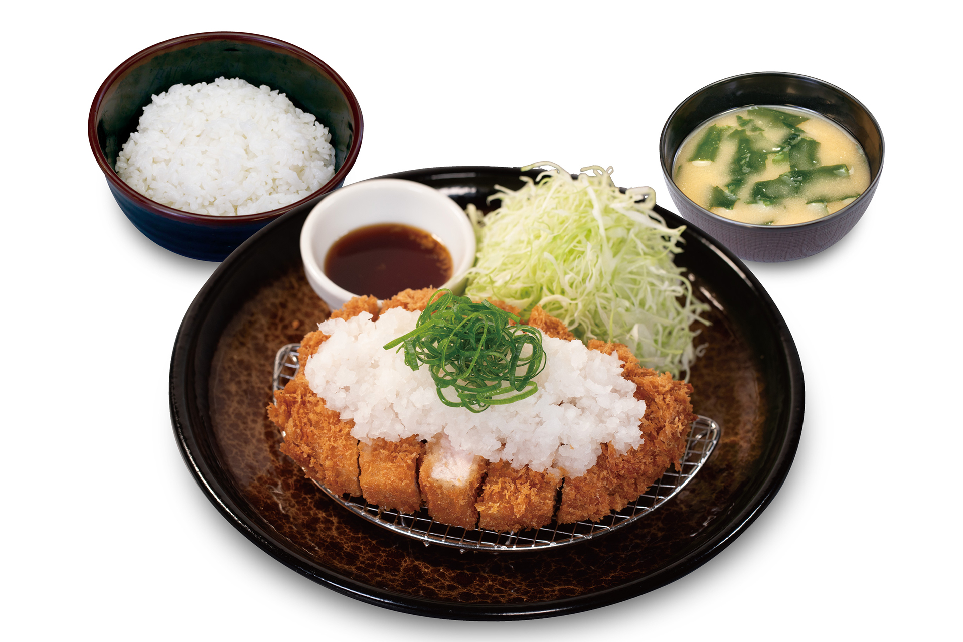 “大麦豚”厚切り鬼おろしポン酢ロースかつ定食（1130円）