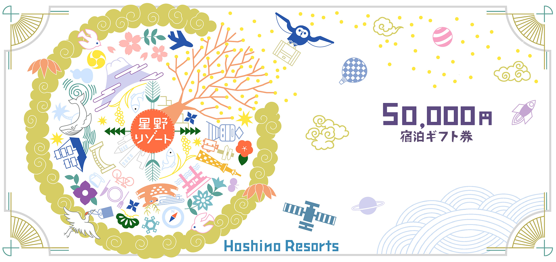 星野リゾート 宿泊ギフト券 5万円分