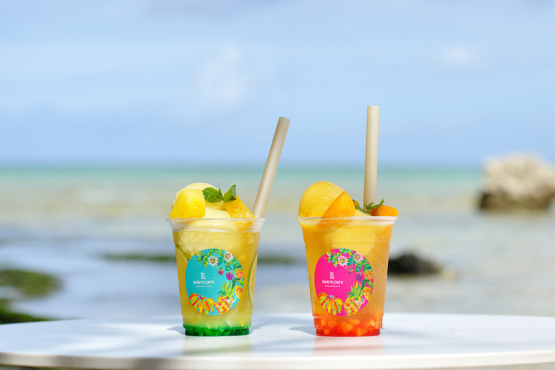 「もっとトロピカルちゅらーと」のパイナップルとマンゴー（各1200円）