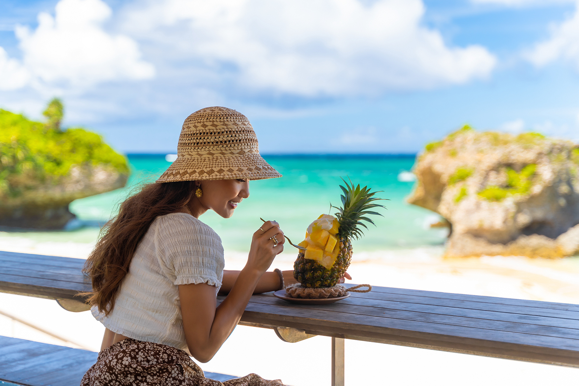 絶景を眺めながら旬のフルーツを楽しめる