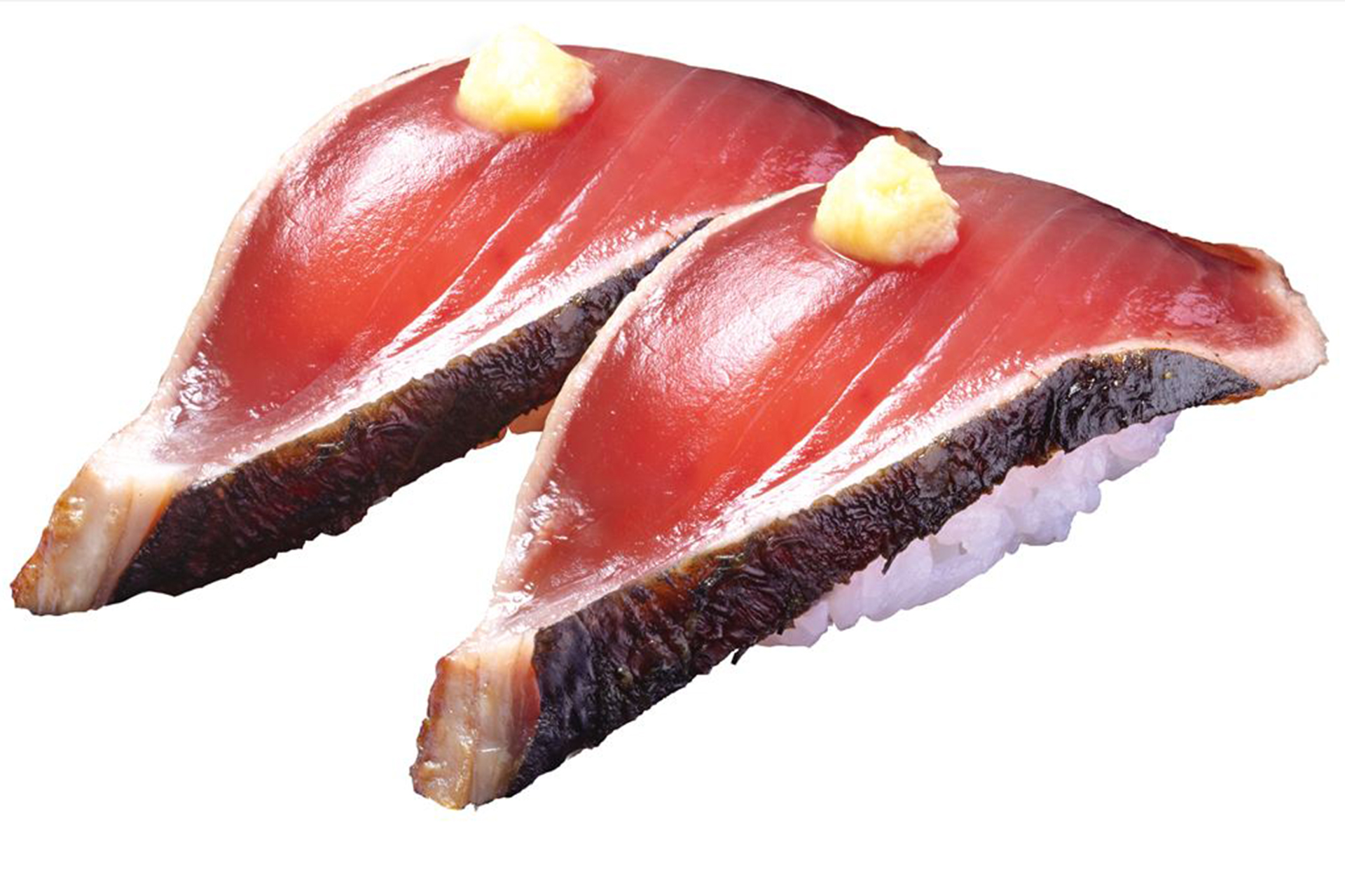 「鹿児島県産 大切り藁焼き鰹たたき」（176円）