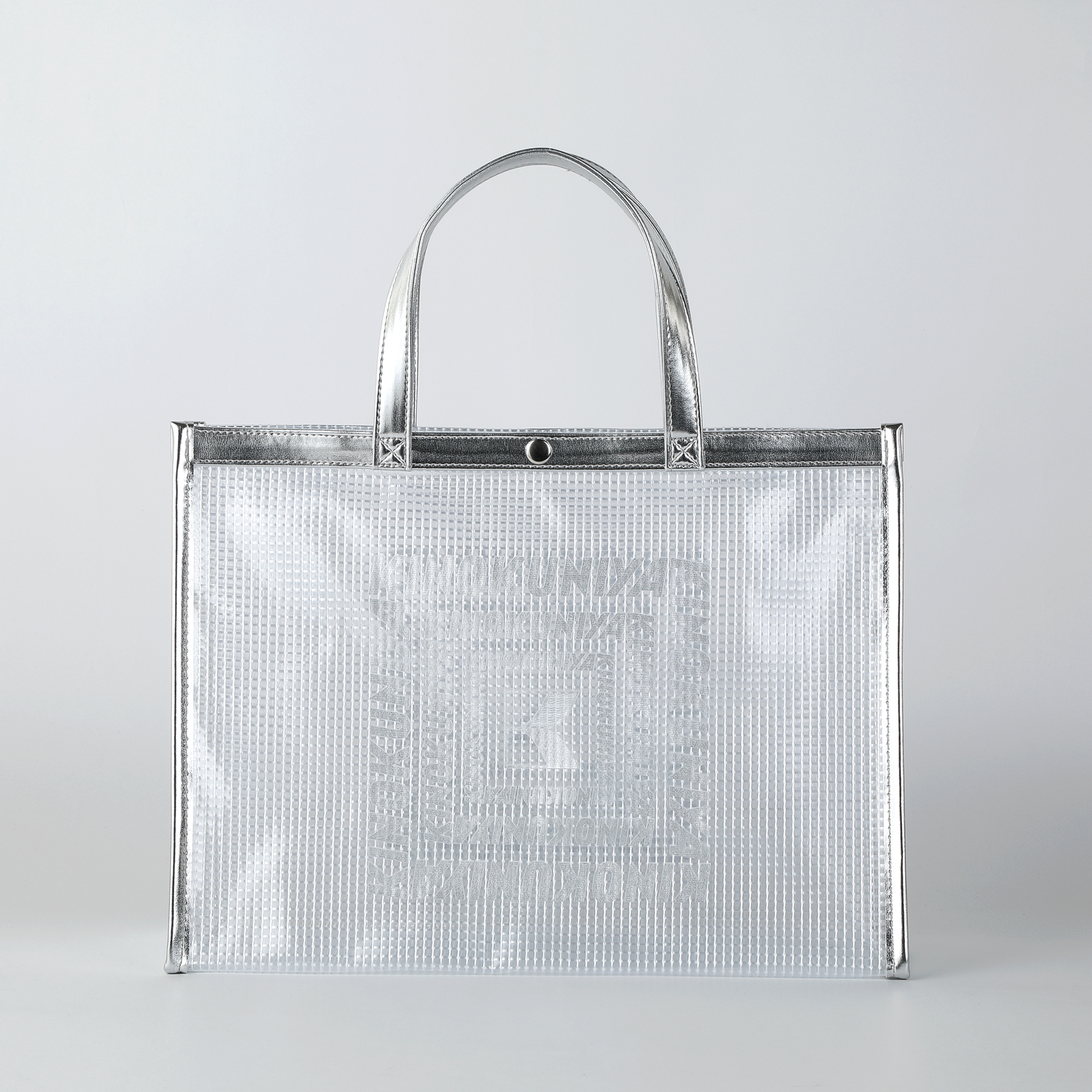 紀ノ国屋 クリアミディアムバッグ（シルバー）