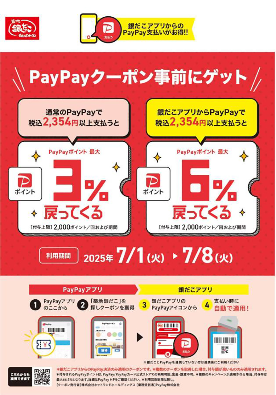 PayPayクーポンで最大6％ポイント還元