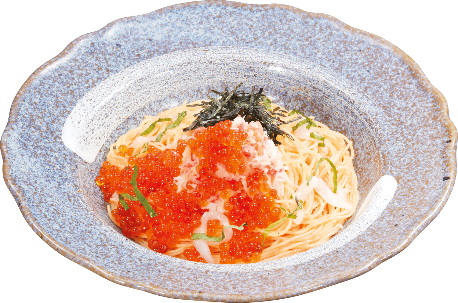 ジョリーパスタ「“冷製カッペリーニ” こぼれるいくらと本ズワイガニの明太子ソース」