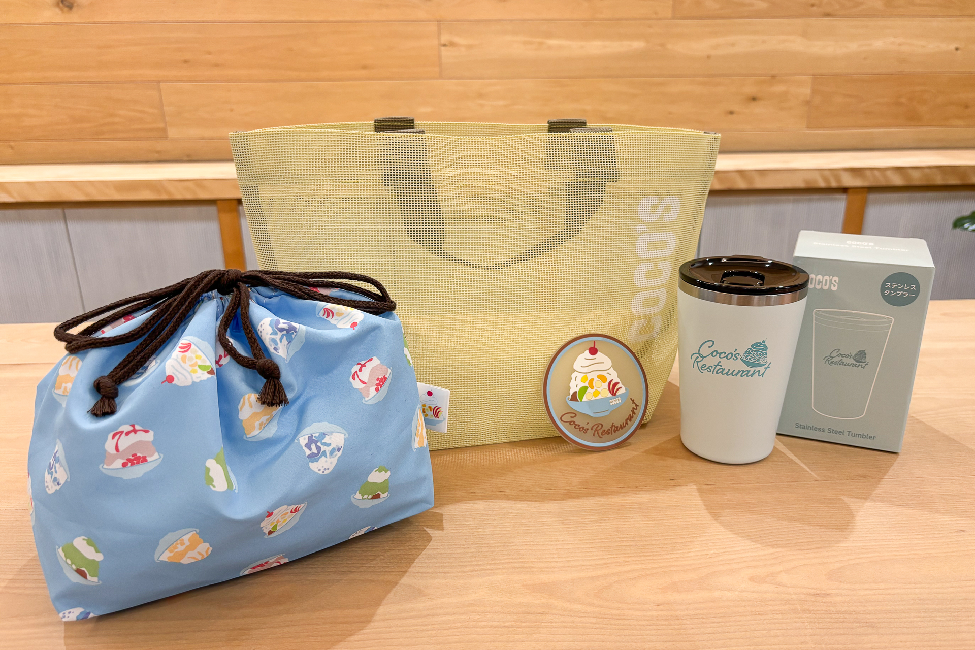 メッシュトートバッグ、ステンレスタンブラー、かき氷巾着など夏らしいアイテムが盛りだくさん