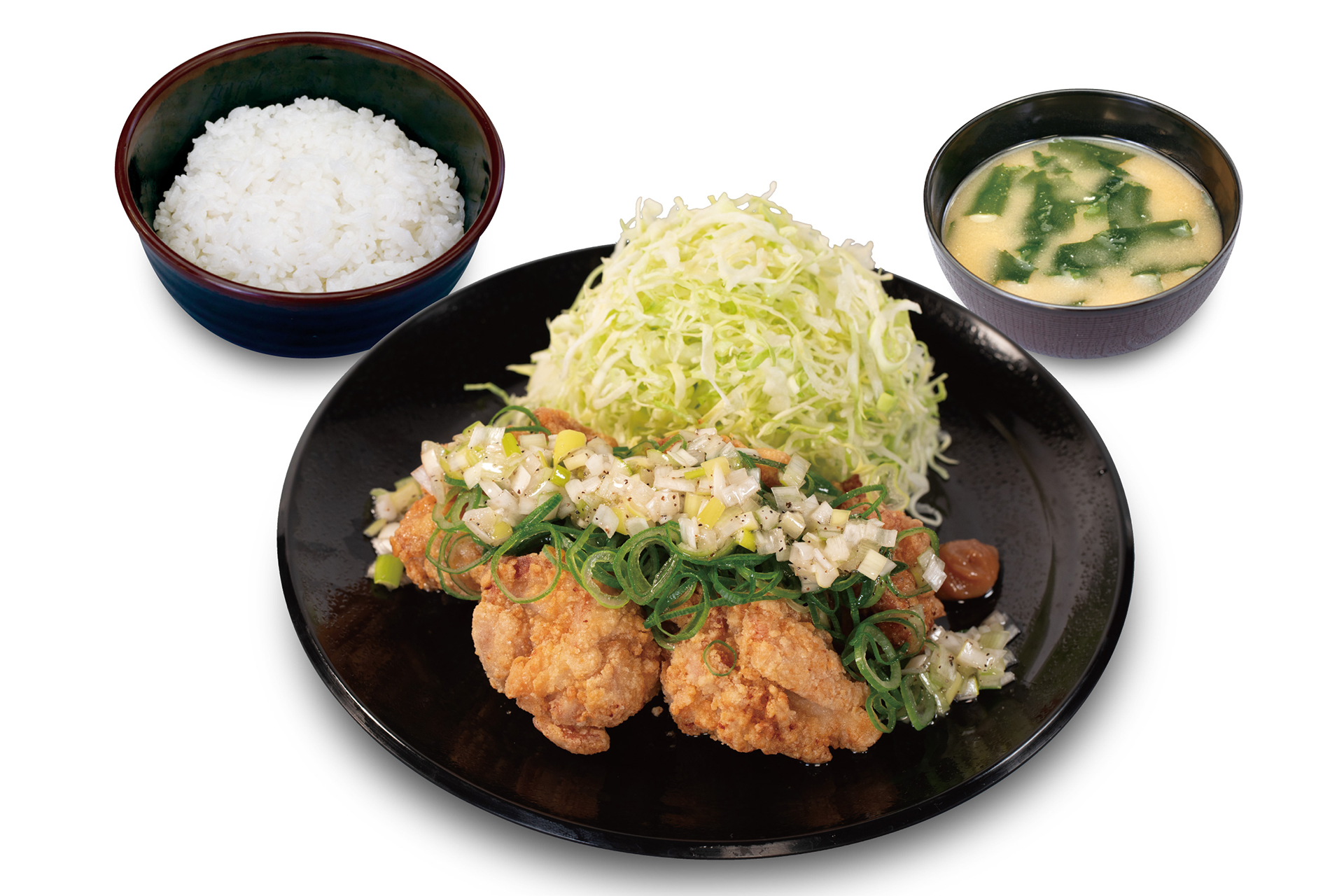 ‟レモン風味”のねぎ塩本格唐揚げ定食（990円）