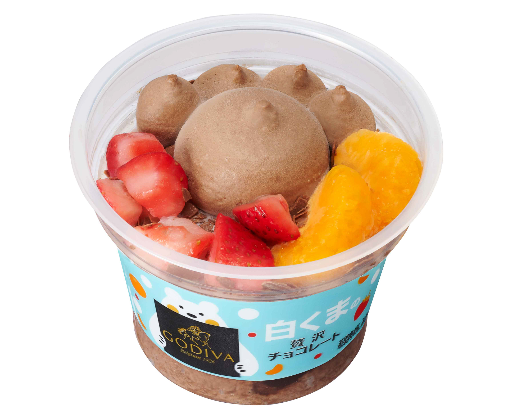 「いちご」「みかん」をトッピングしたゴディバの白くま