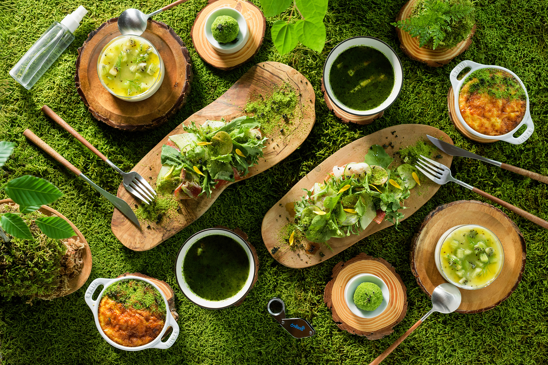 苔をイメージした朝食「苔モーニング」