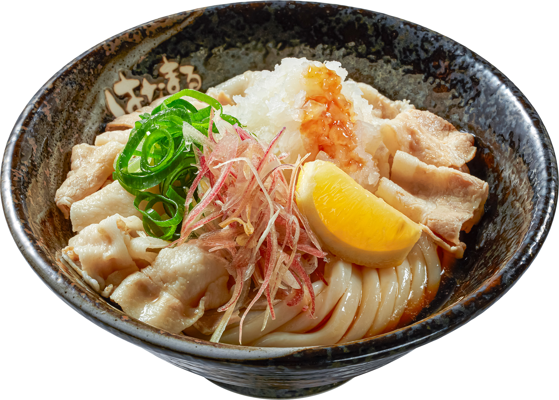 3種薬味で食べる 豚しゃぶうどん