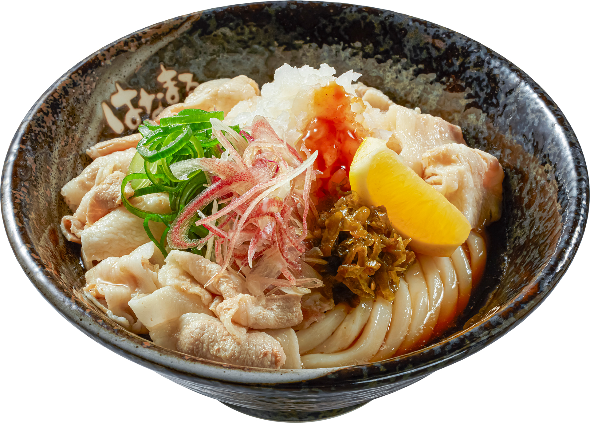 3種薬味で食べる 青唐入り豚しゃぶうどん