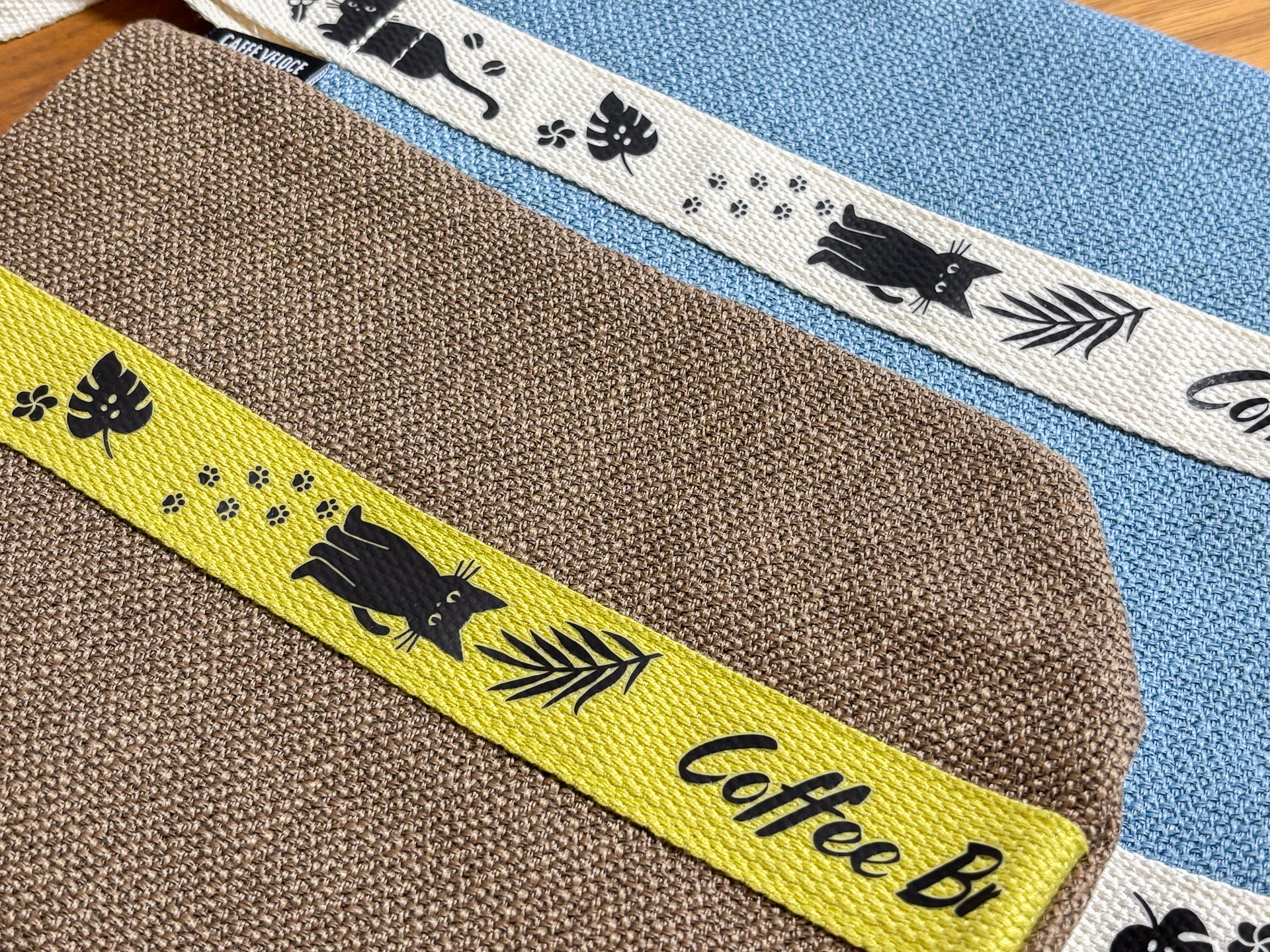 黒ねこリネン風バッグ