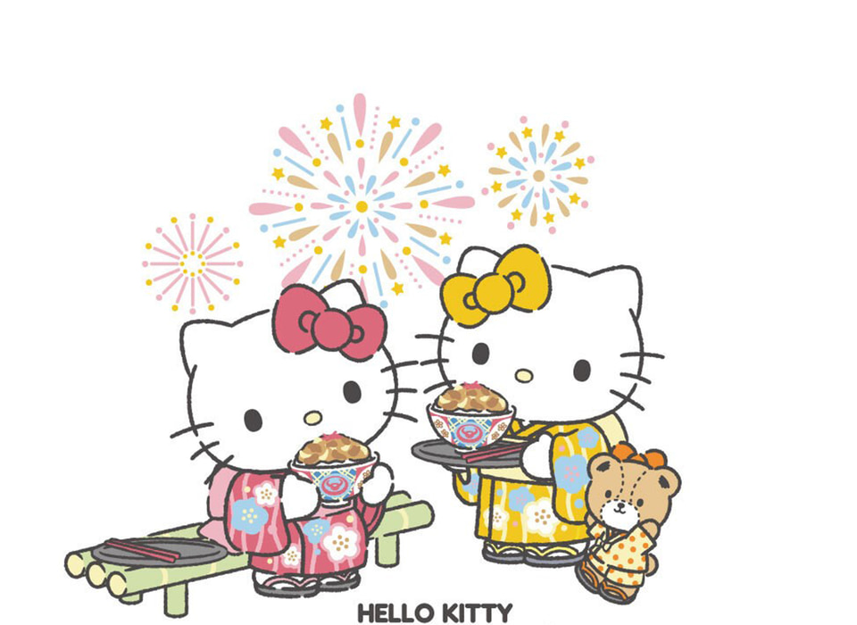 吉野家×ハローキティ、防水加工のBIGエコバッグ付きセットが