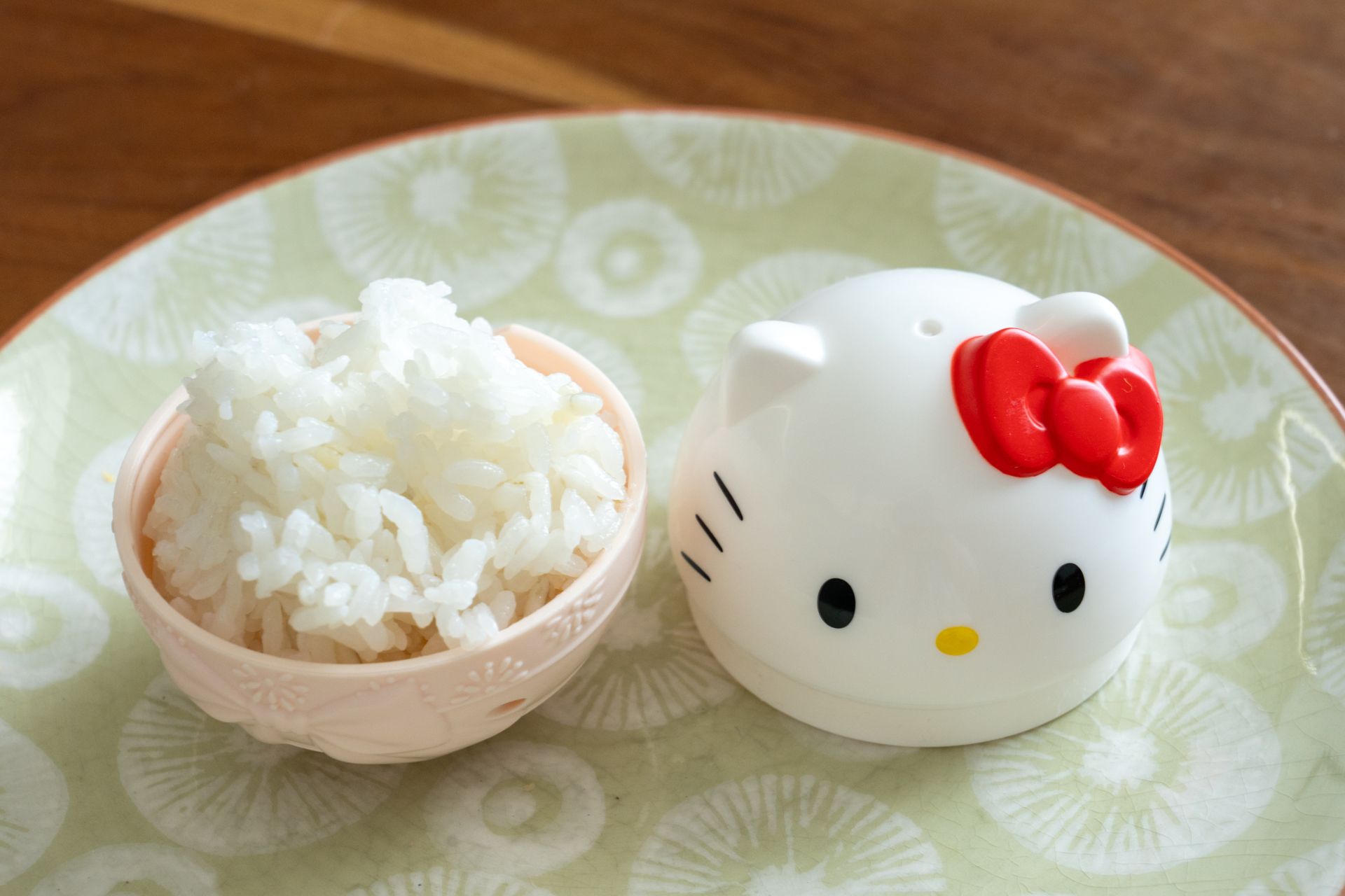 ごはんを入れて蓋をかぶせてフリフリしてみよう。できれば両手で！