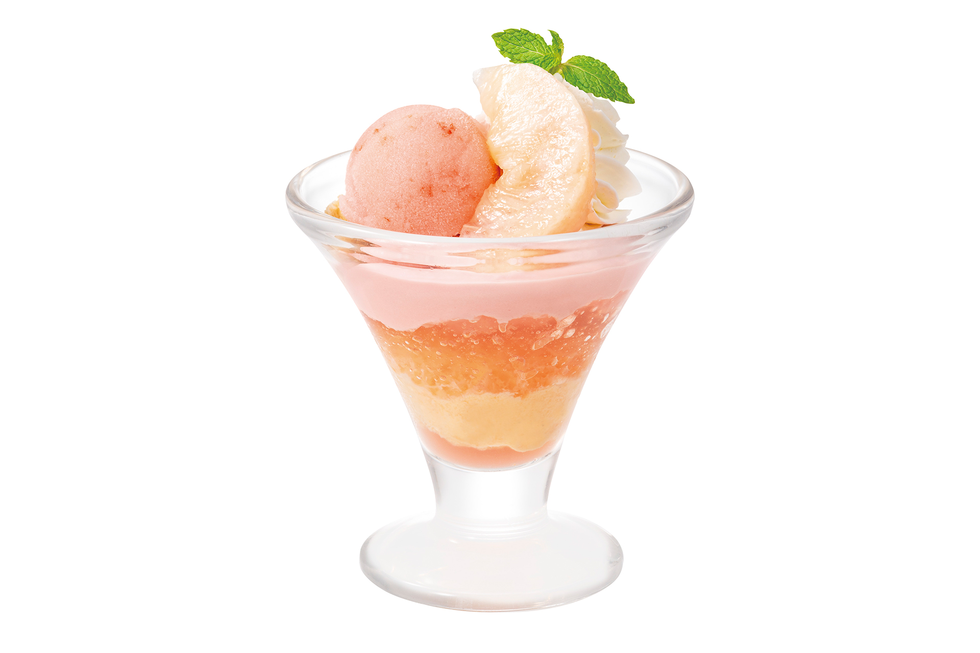 フレッシュ桃のちょこっとパルフェ（583円）