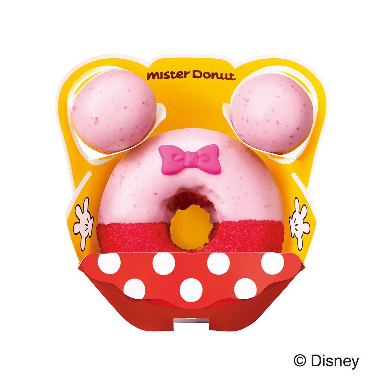 ふわふわシューストロベリーリング＜ミニーマウス＞