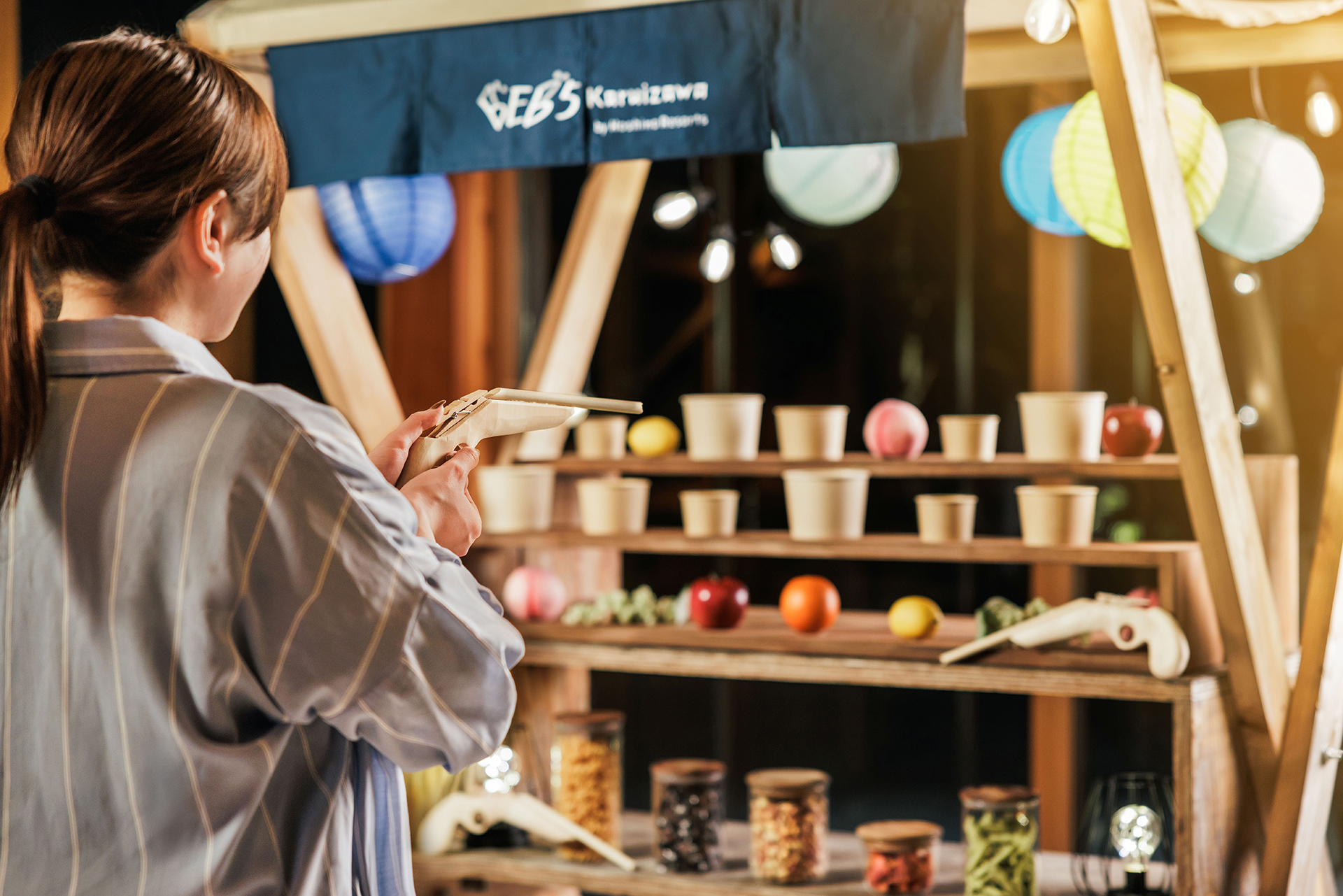 ワイワイしながら楽しめる「おつまみ射的」