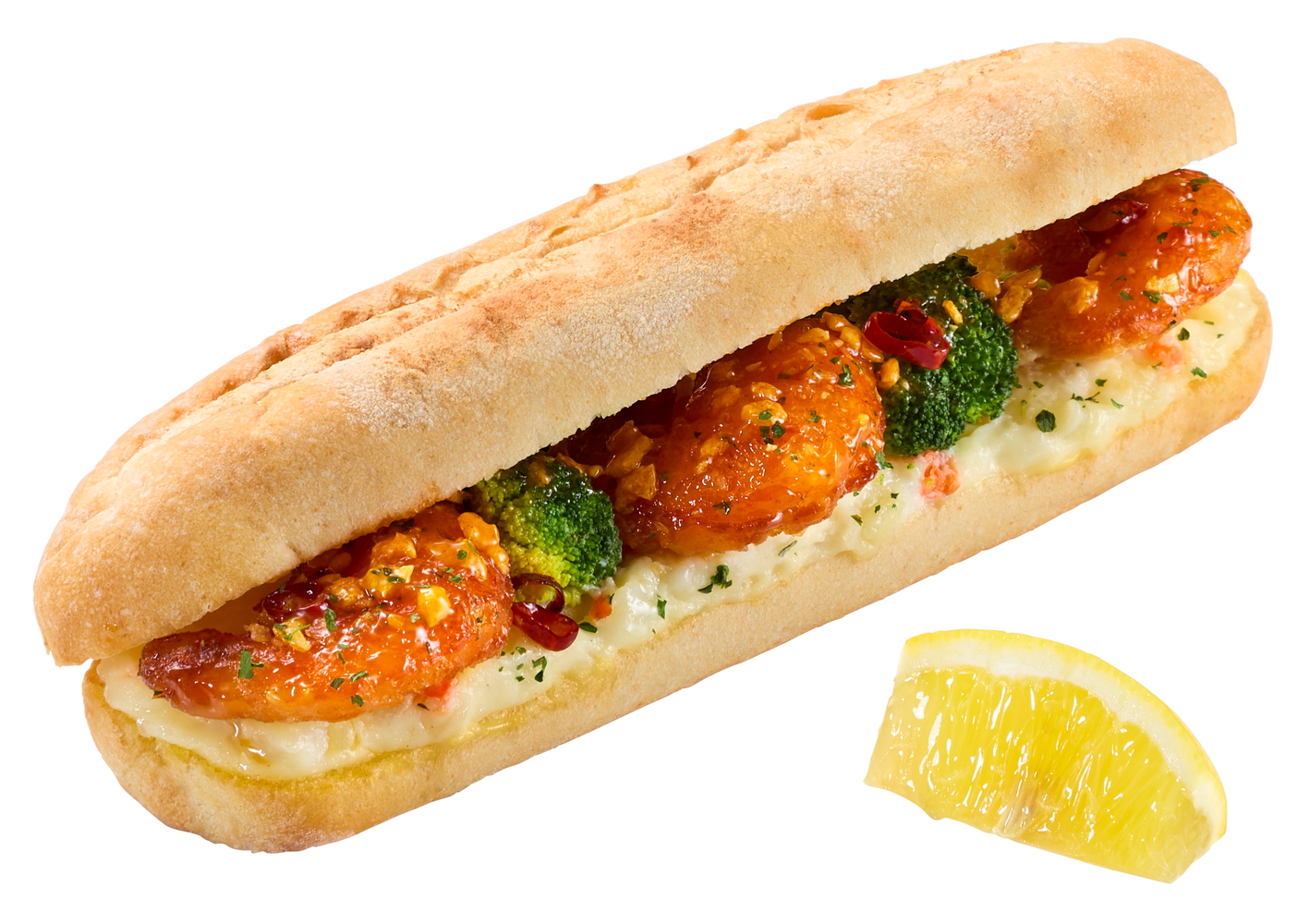 「焼きたてサンド ガツンと！ガーリックシュリンプセット」