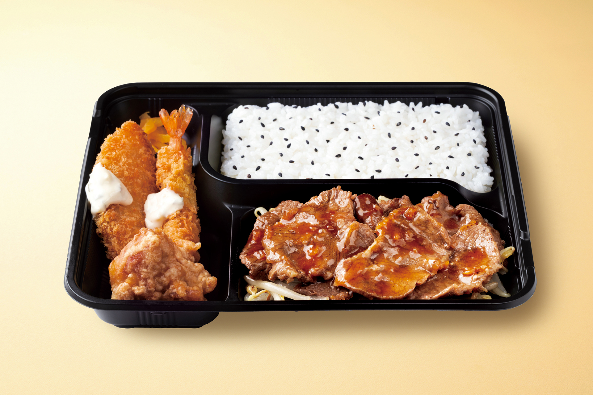 Dx牛みすじカットステーキ弁当～オニオン醤油ソース～（1242円）