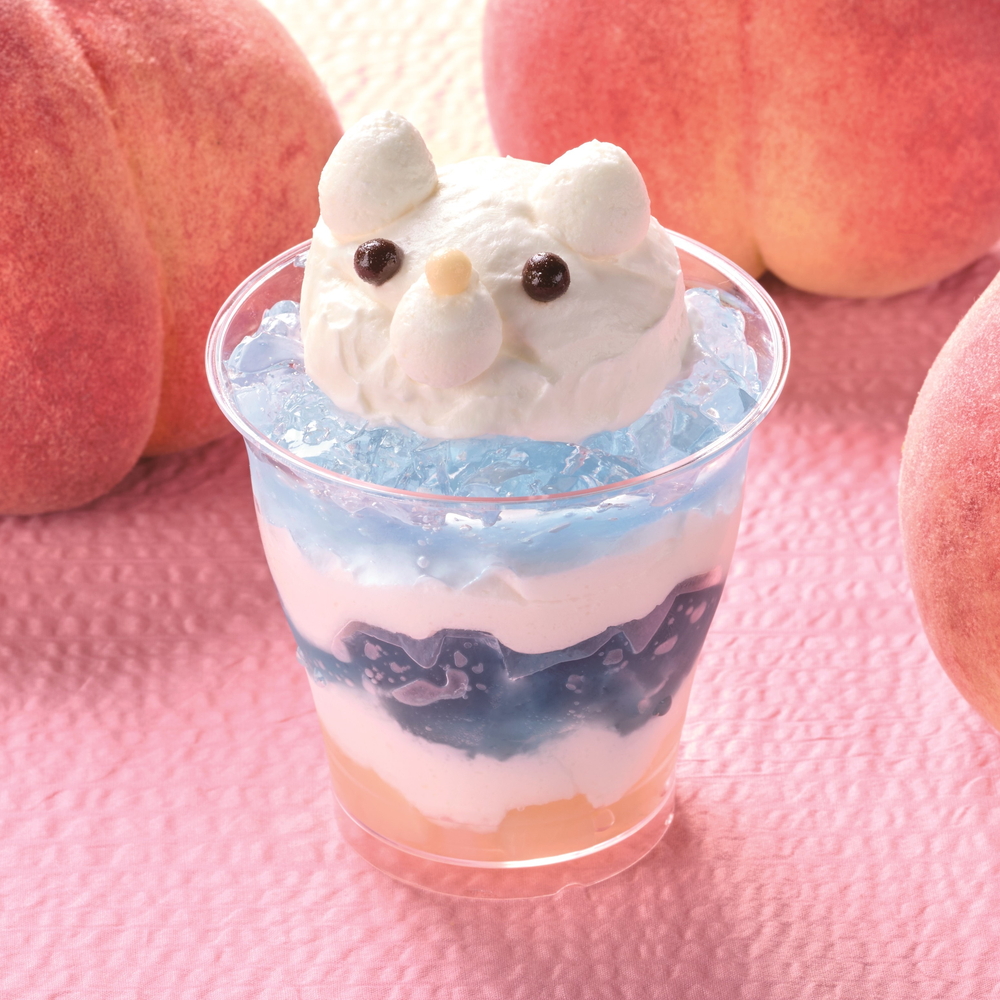 「ひょっこりしろくまの白桃ソーダゼリー」（378円）