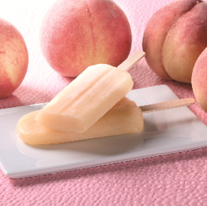 「果実食感バー 白桃」（1本81円、6本399円）