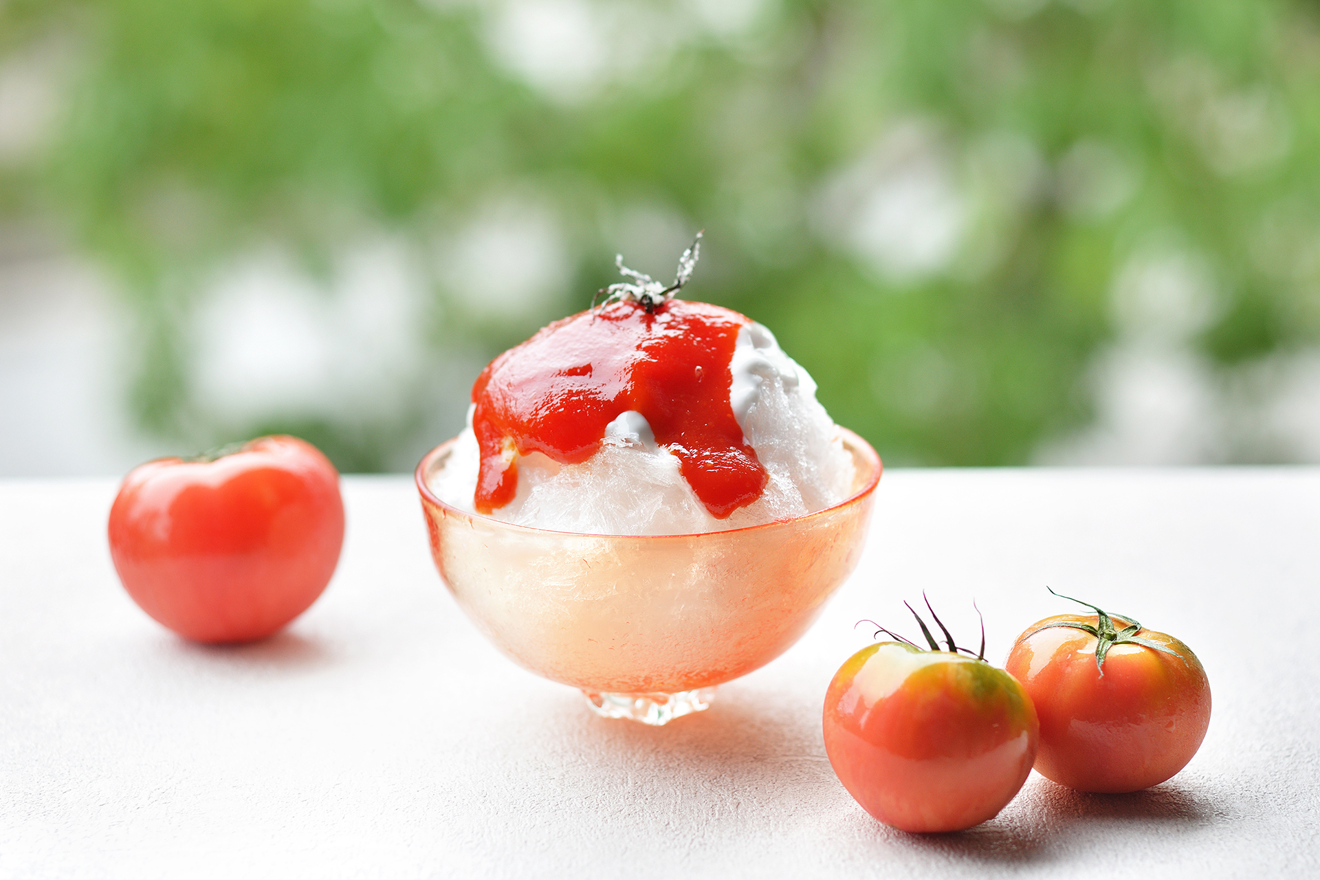 「トマトのかき氷」（1500円）