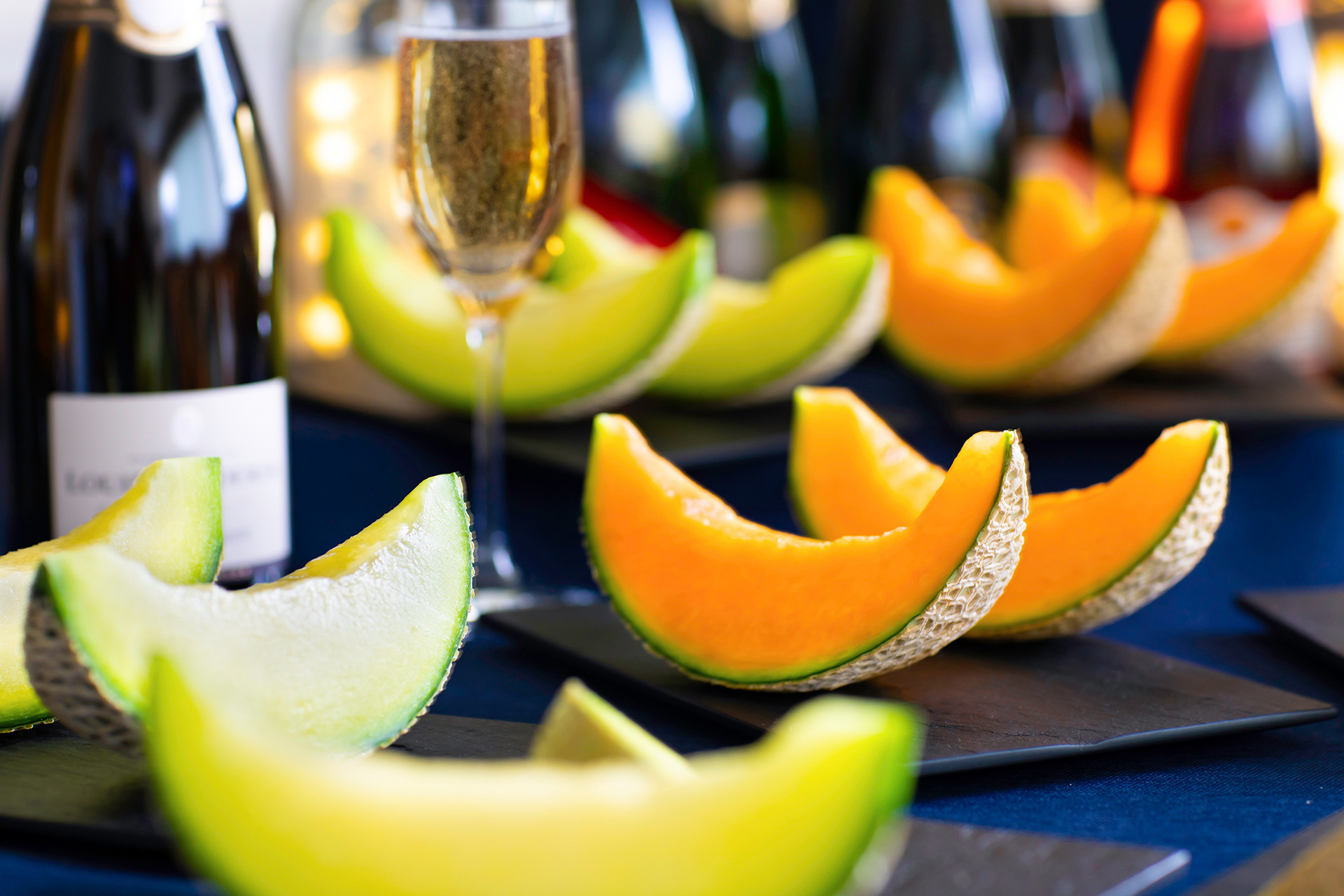 メロンとシャンパンの贅沢なマリアージュを楽しむ