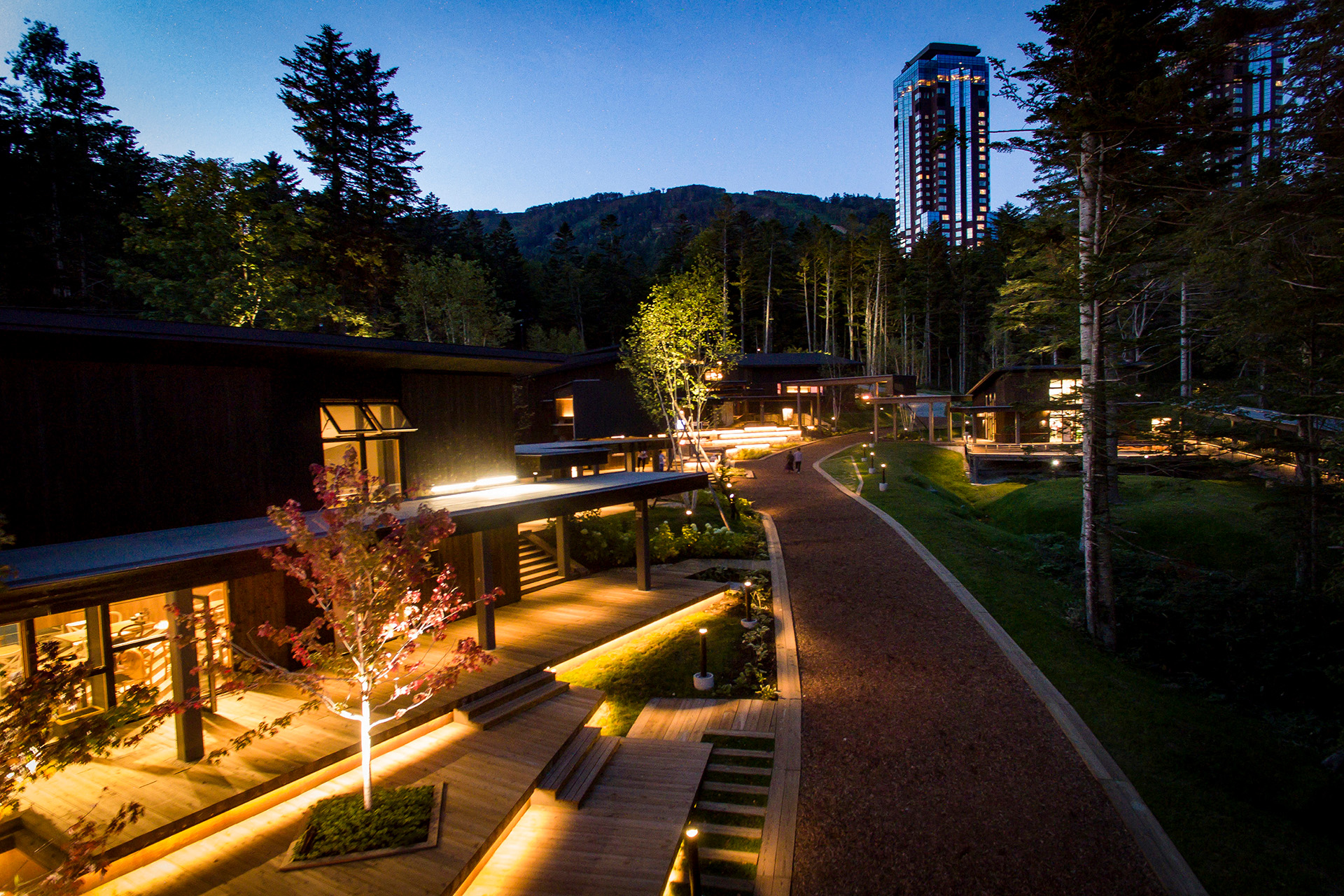 ライトアップされたホタルストリート