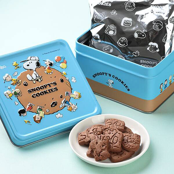 スヌーピーエンボス缶（チョコチップ）
