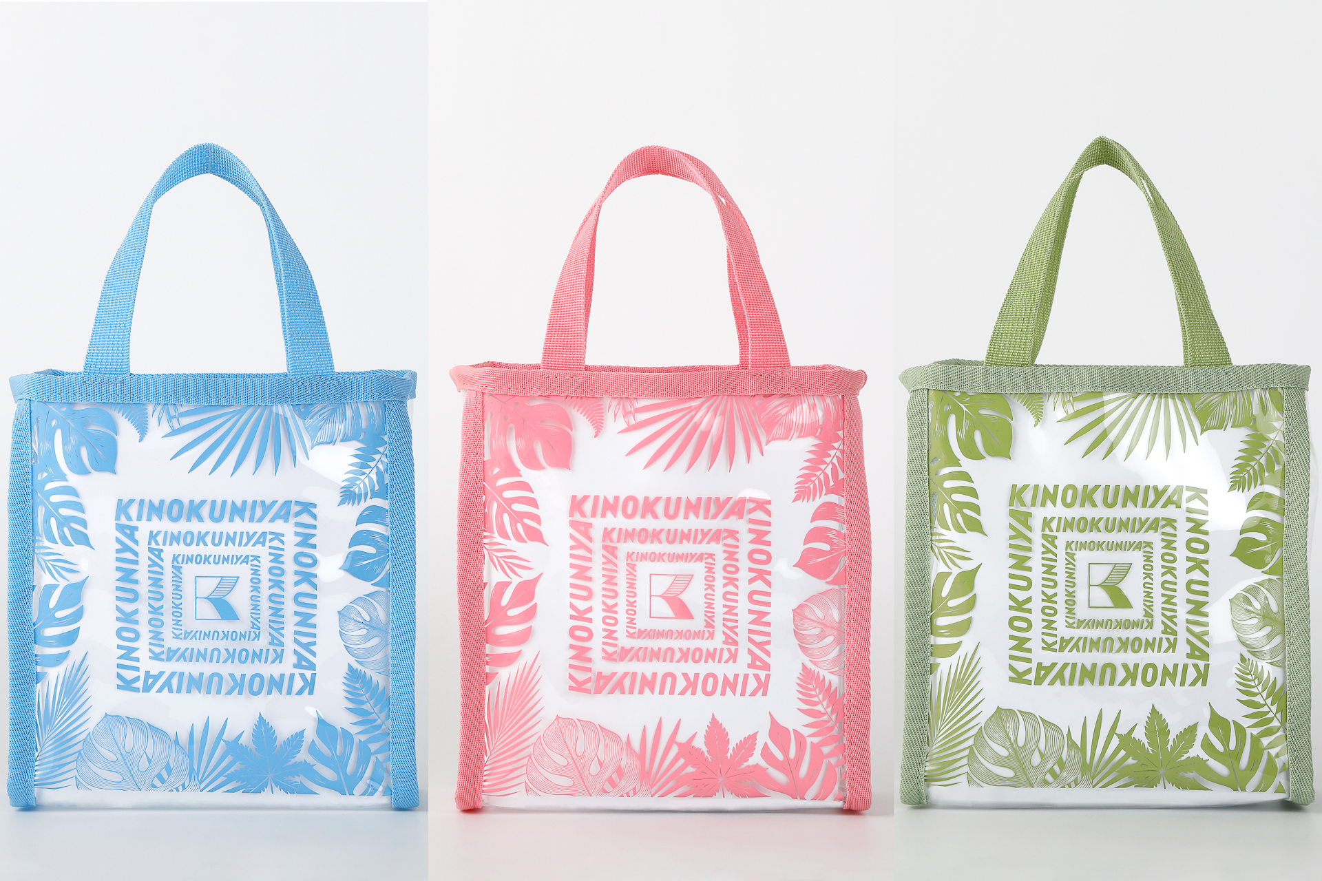 紀ノ国屋 モンステラ柄 ミニクリアトート