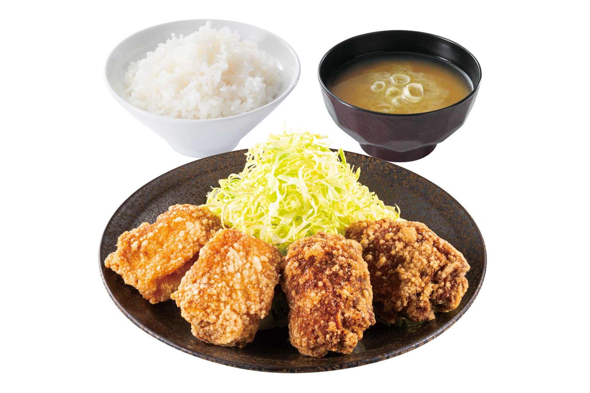 特選醤油からあげの合盛り定食（825円）