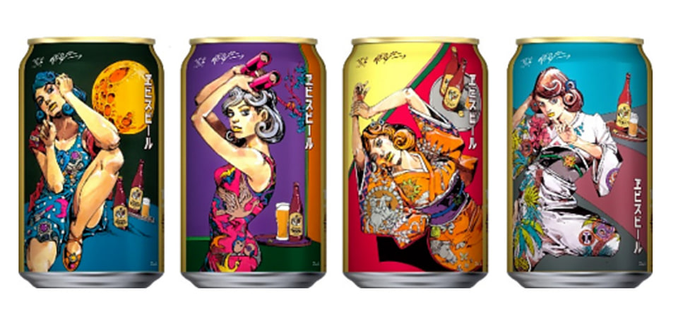 エビスビール荒木飛呂彦 描き下ろしデザイン 手提げ袋350ml6缶500ml6缶 1ケース贈答袋付予約〕サッポロ ヱビス 荒木飛呂彦デザイン缶