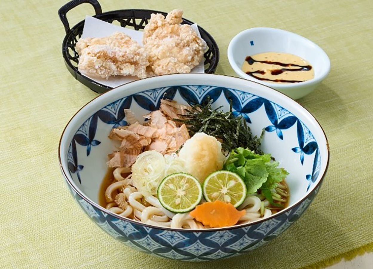 鶏竜田とすだちおろしうどん（1209円）