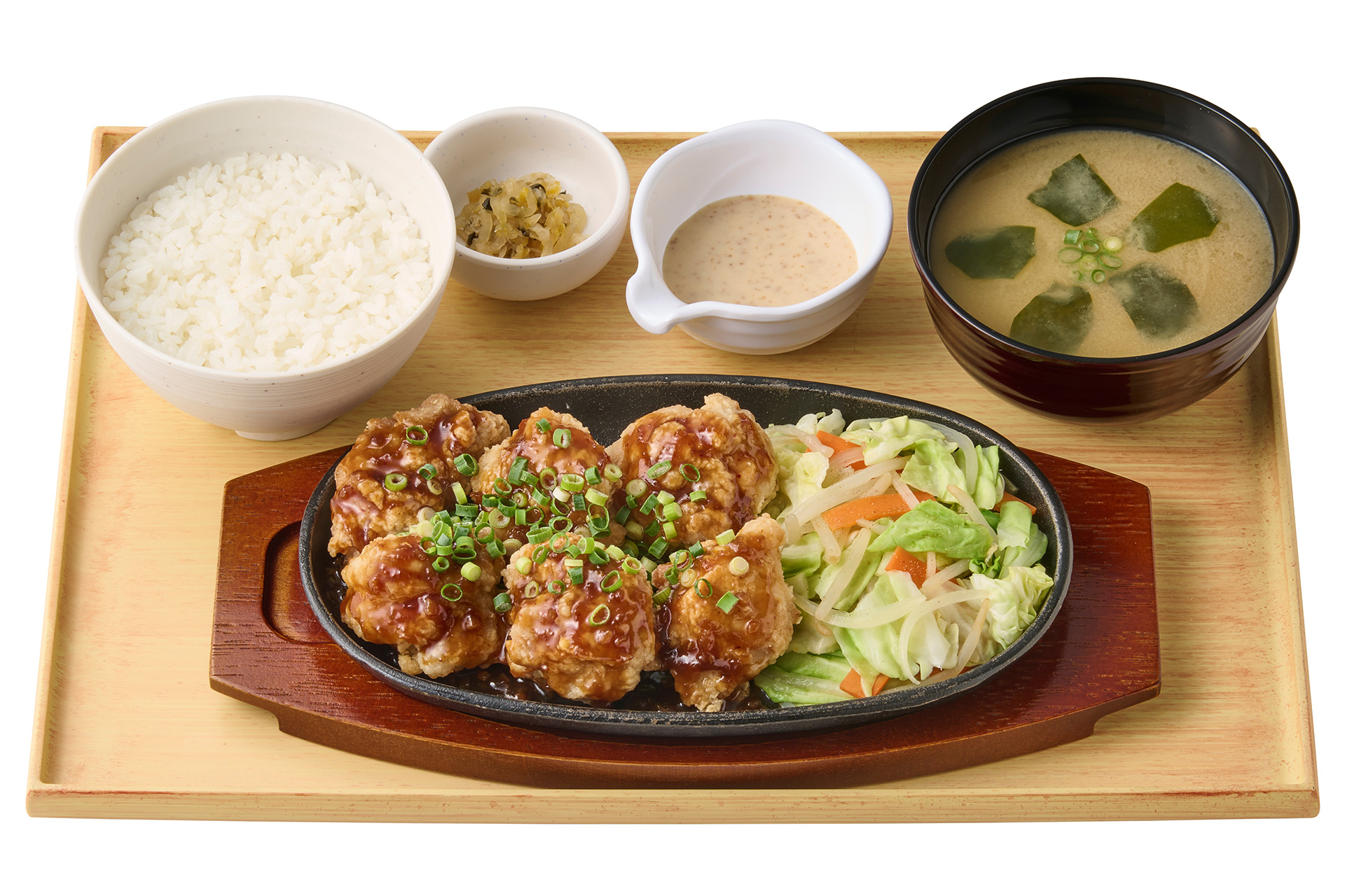 「鉄板油淋鶏定食（6個）」（1170円）