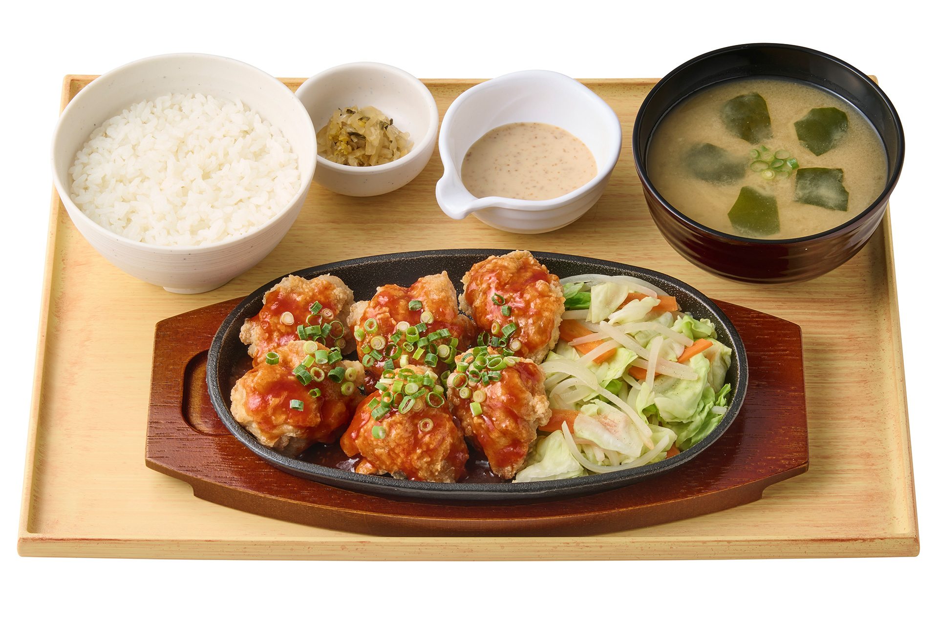 「鉄板鶏チリ定食（6個）」（1170円）
