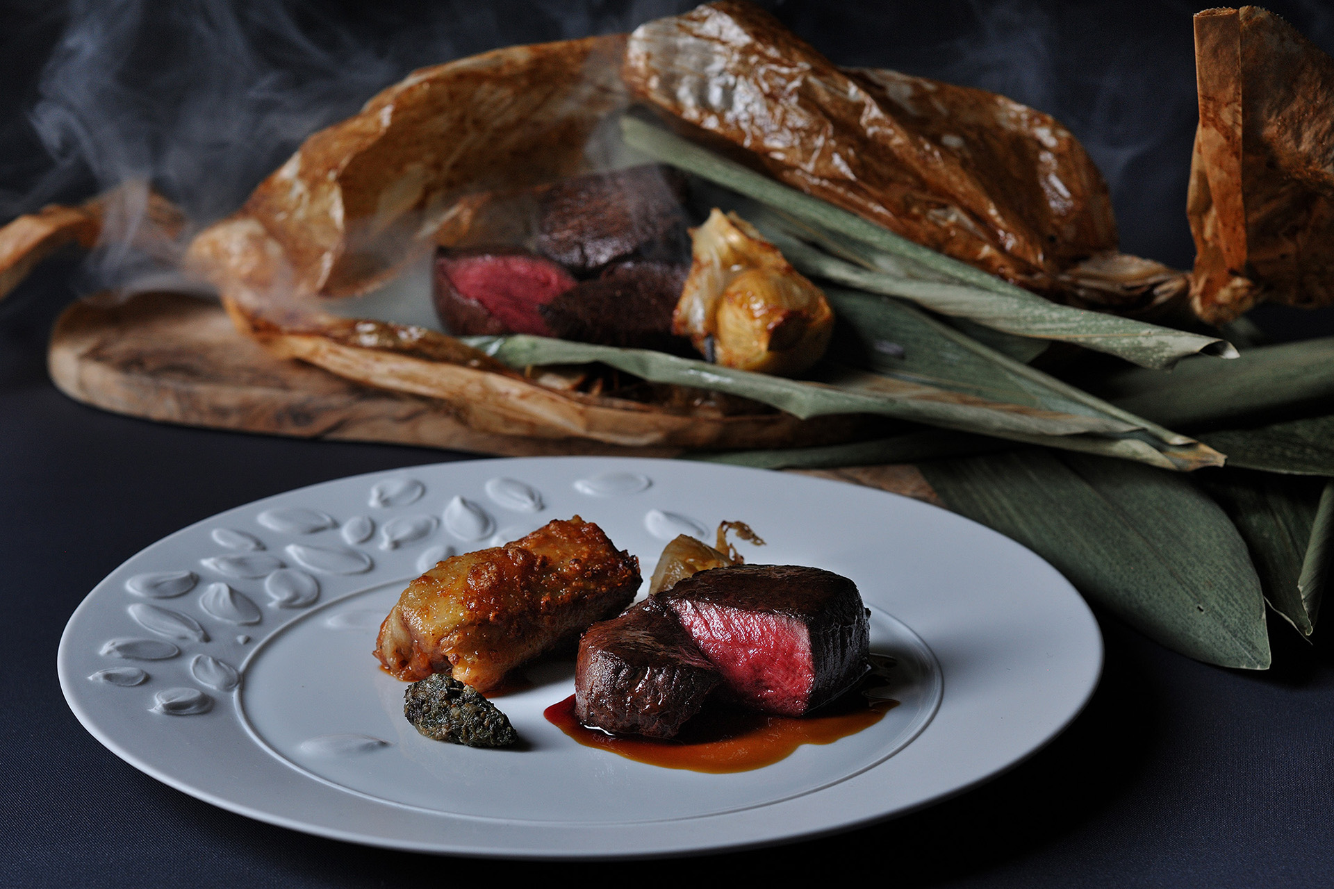 メイン「鹿肉のカルトッチョ」