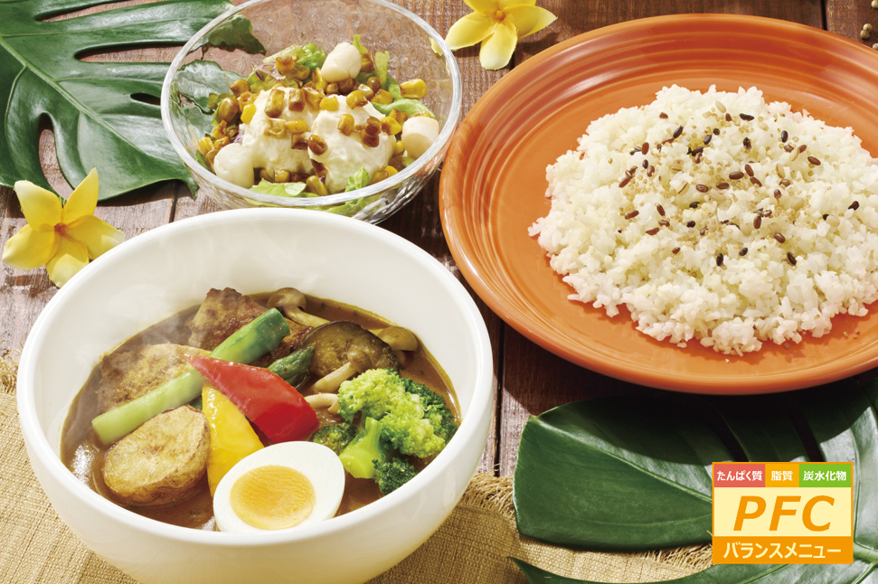 「タンドリーチキンとゴロっと野菜のやみつきスープカレー」（ジョナサマーセット）