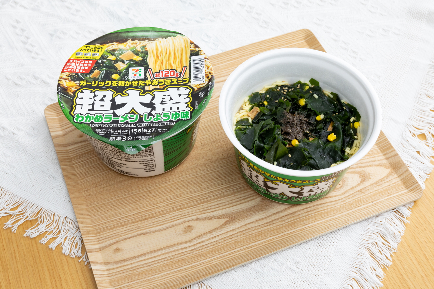 レギュラーサイズの約2倍・約120gの麺が入った「超大盛」ラーメン