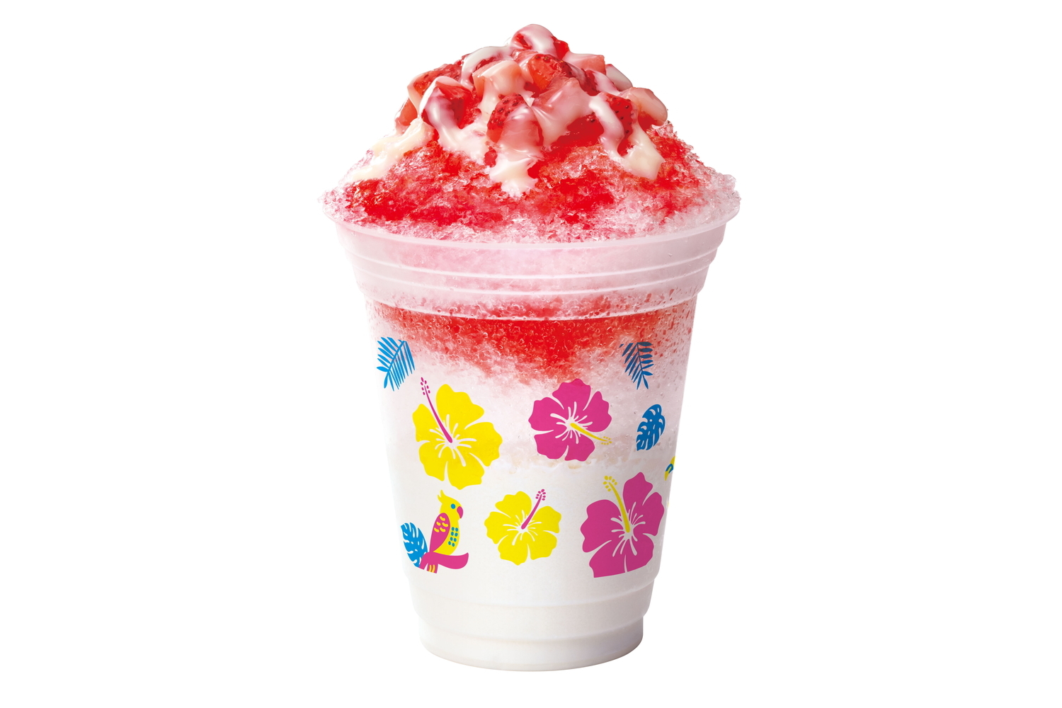 「ごろっと苺ミルクかき氷シェーキ」（390円）