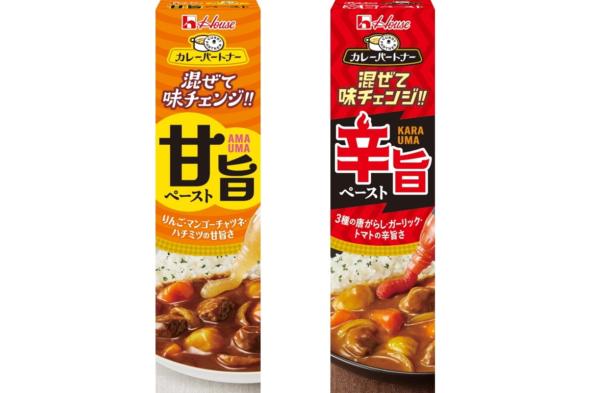 ハウス食品「カレーパートナー 甘旨ペースト/辛旨ペースト」（各148円前後・税別）