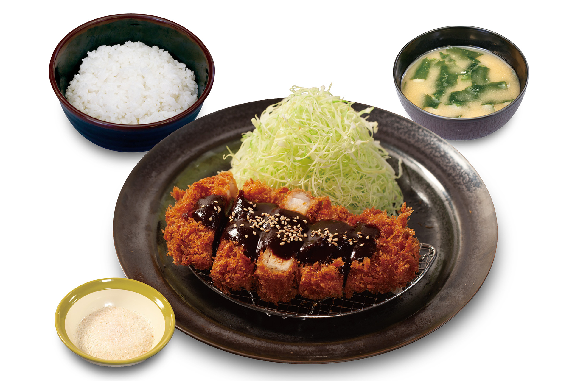 国産 麦小町味噌ロースかつ定食（1190円）