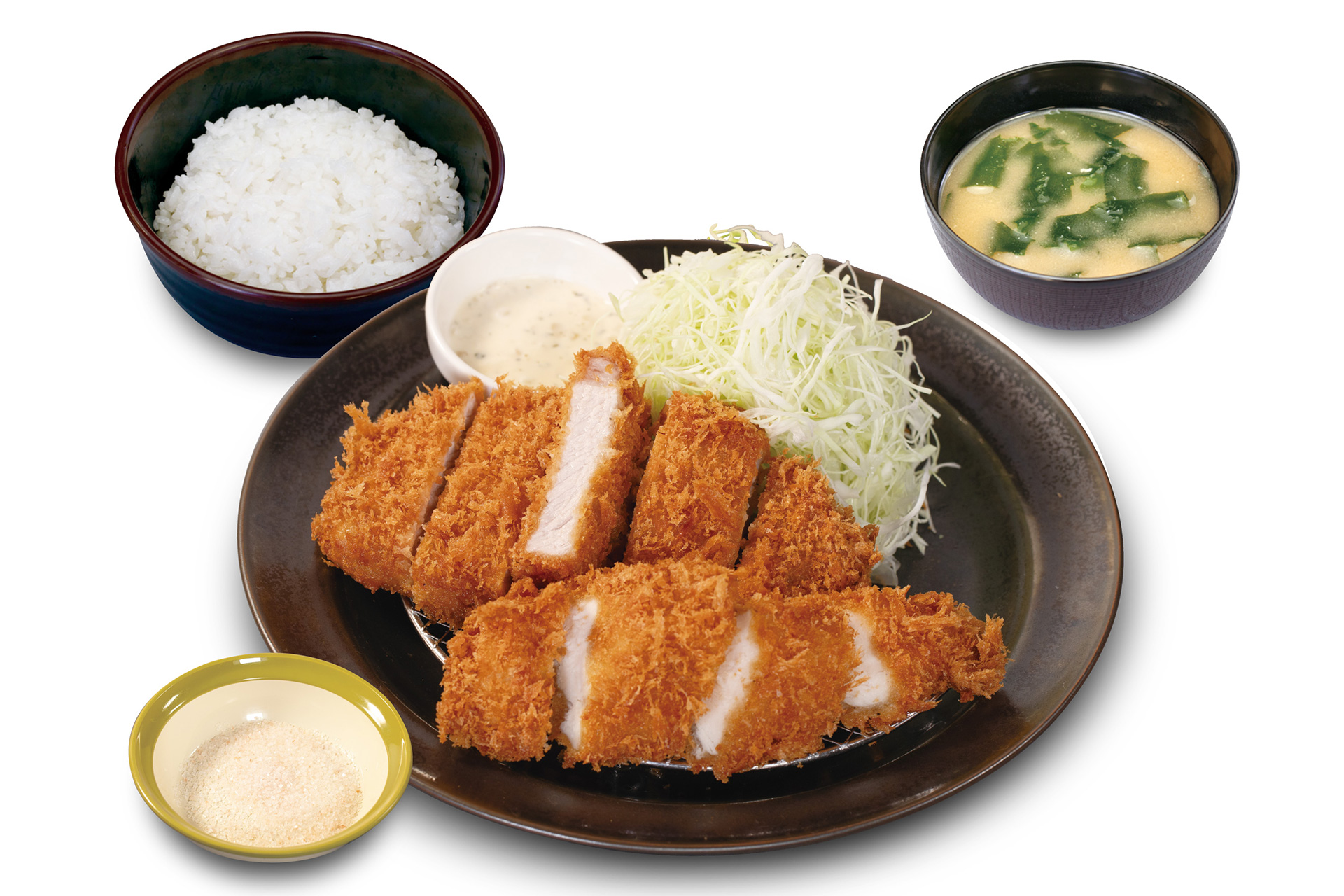 国産 麦小町ロースかつ＆ささみかつ定食（1本 1320円）