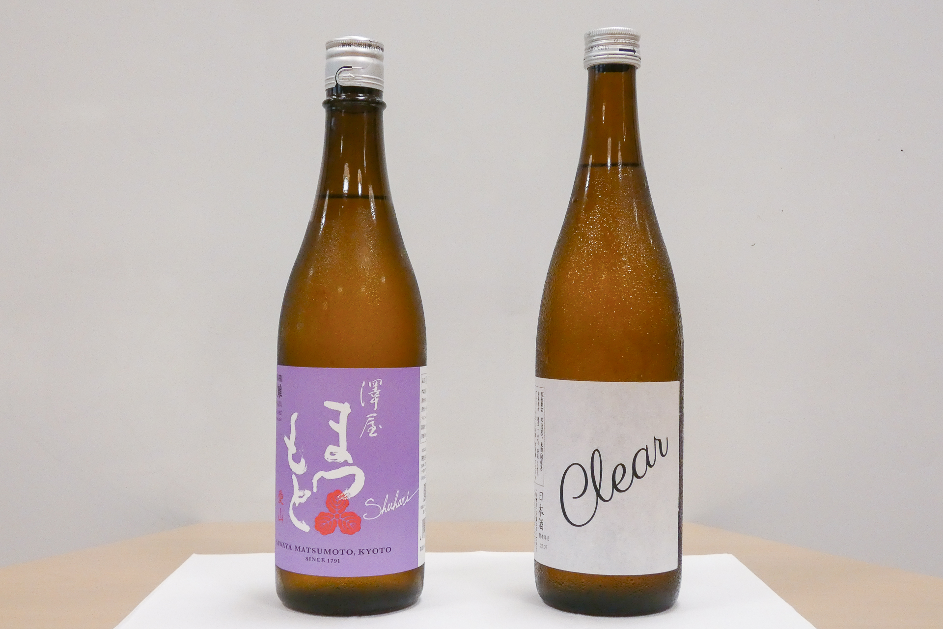 「澤屋まつもと 守破離 愛山」（左）と「Clear」（右）