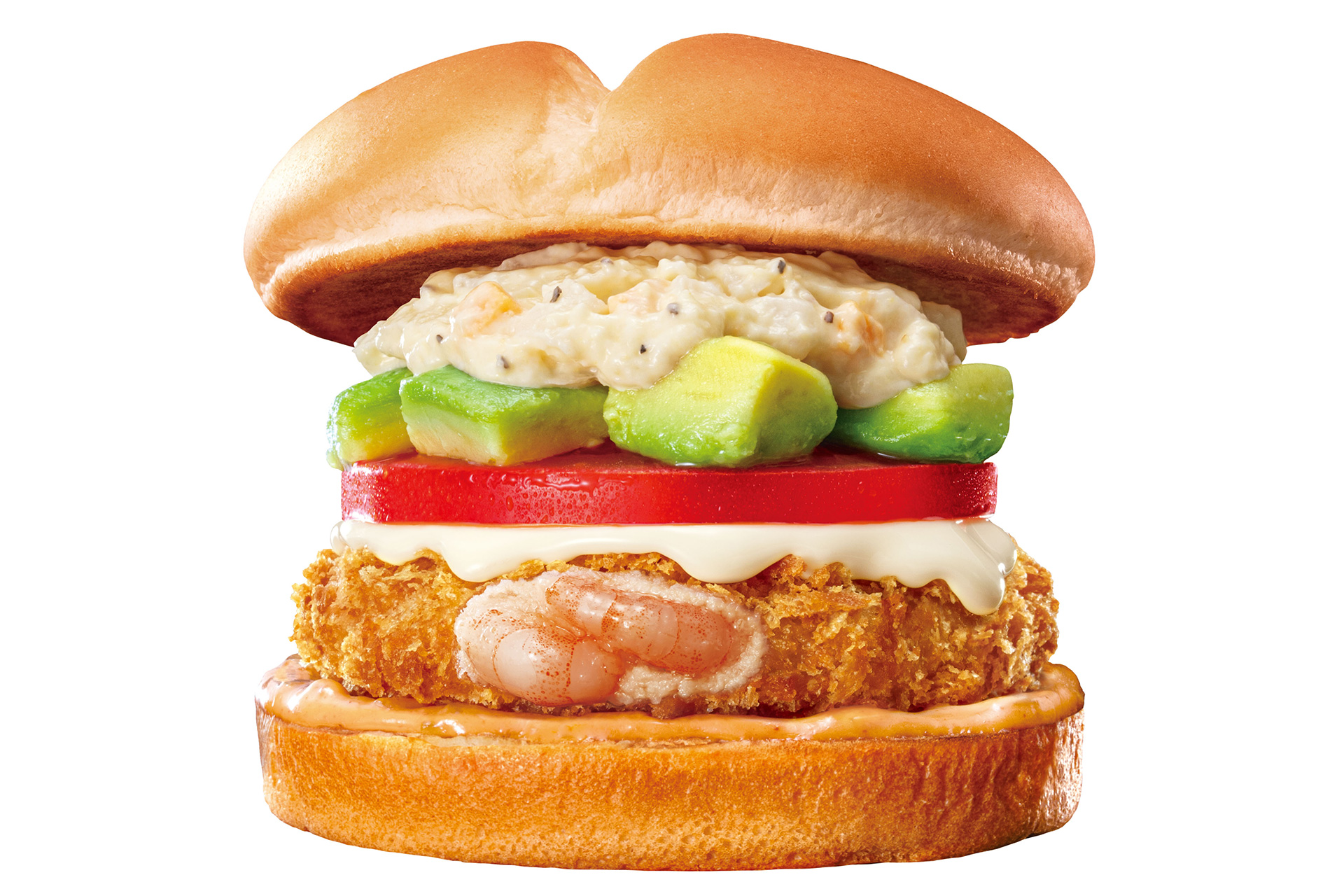 ハワイアンアボカドエビバーガー（540円）