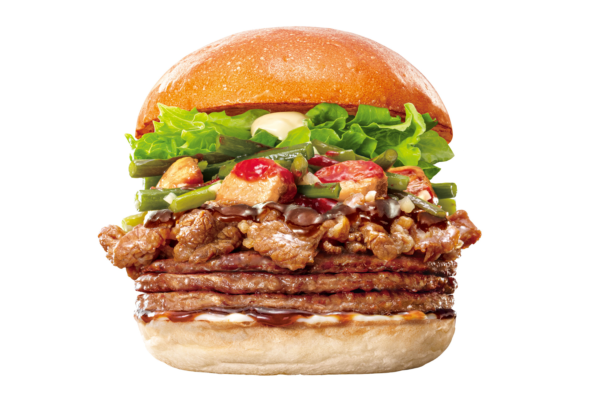 ロッテリア「キング にんにく牛カルビバーガー」（1190円）