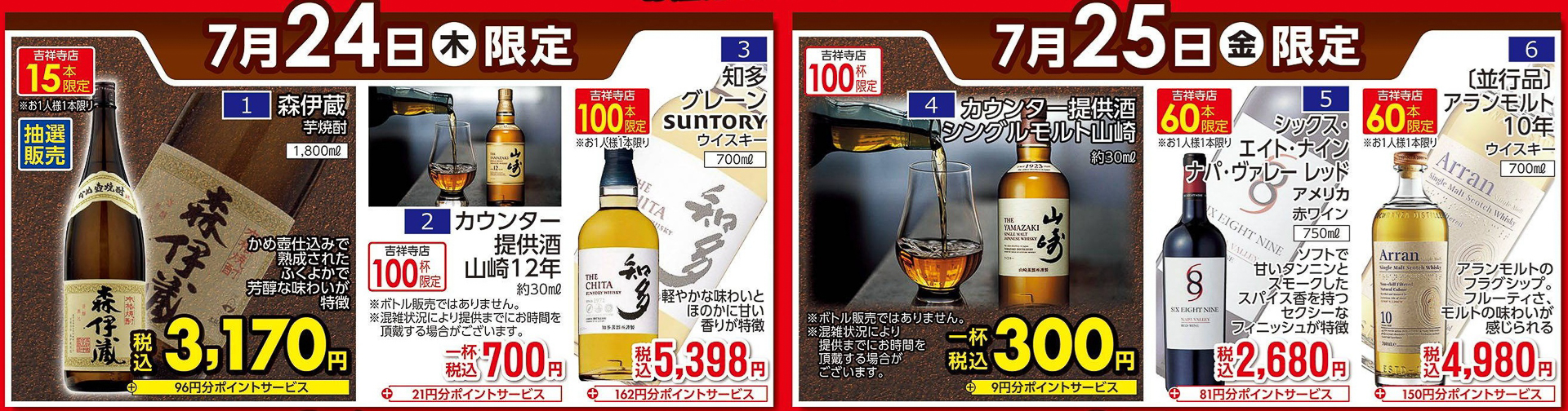 7月24日～8月3日、各日の特売情報