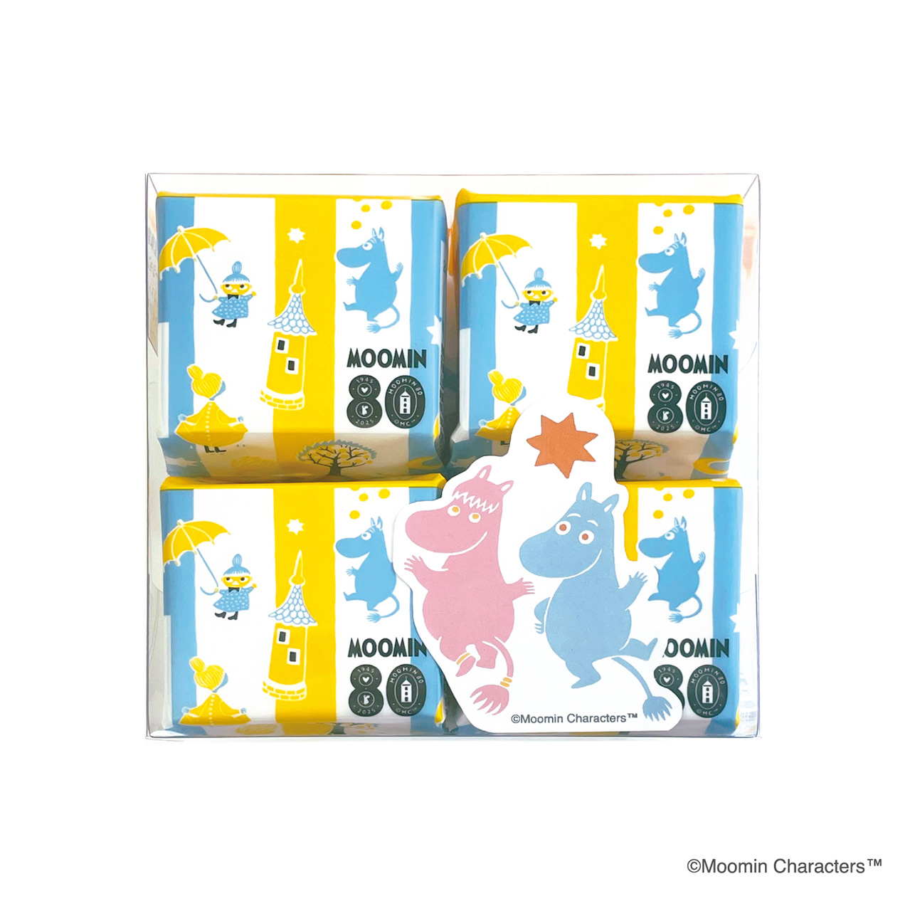 カステラ4個とシルエットカード付き