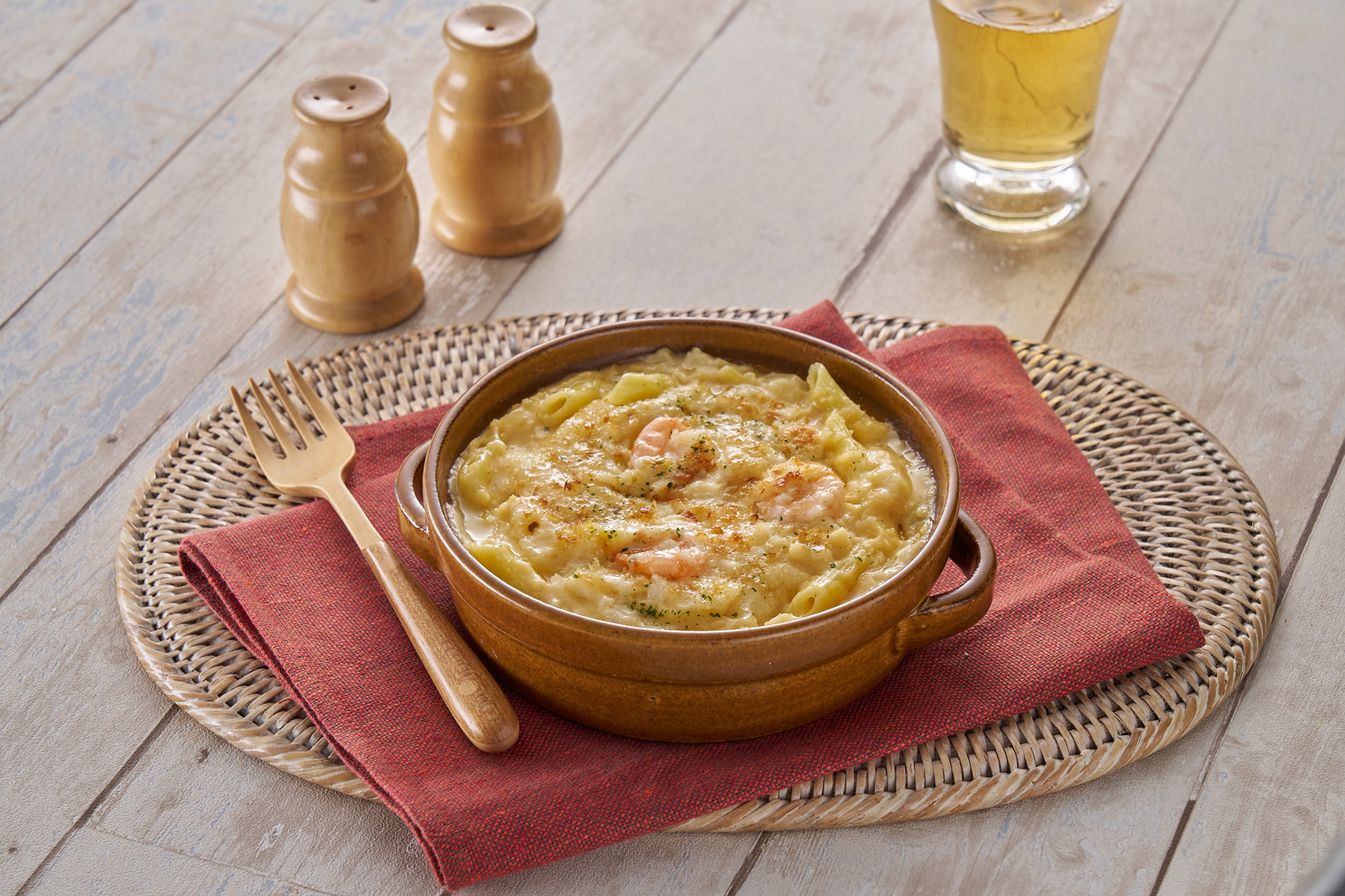 3種チーズの海老グラタン（519円）