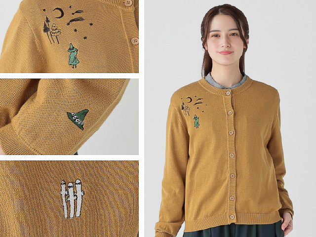 ムーミン刺繍カーディガン